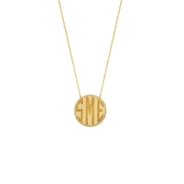 PersoN/Alization Small Block Monogram Necklace