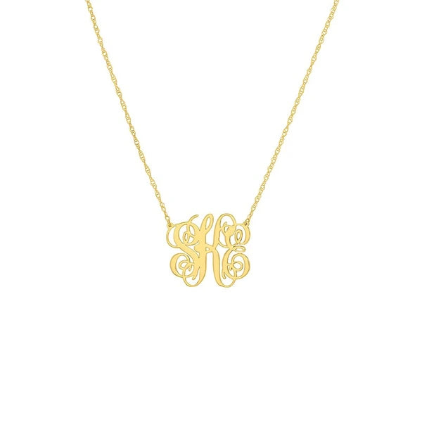 PersoN/Alization Small Script Monogram Necklace