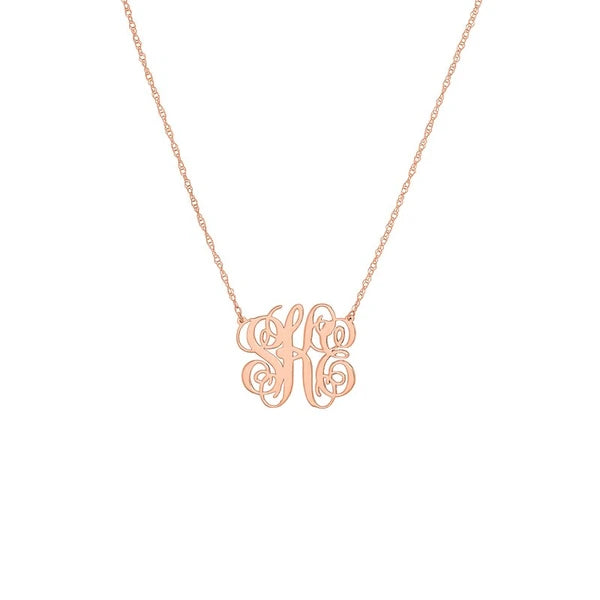 PersoN/Alization Small Script Monogram Necklace