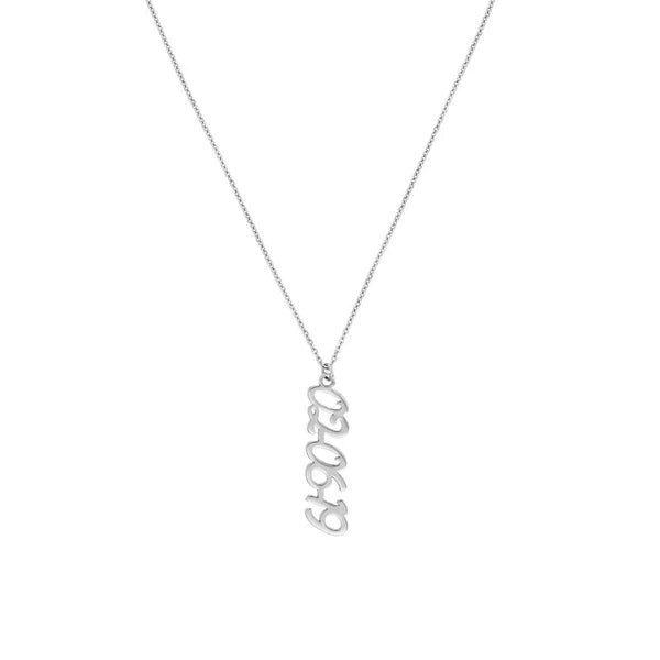 7mm Vertical Script Numeral Necklace