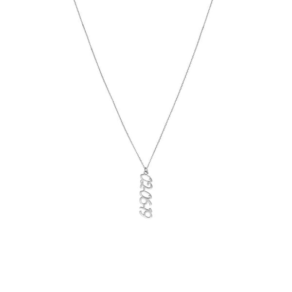 5mm Vertical Script Numeral Necklace