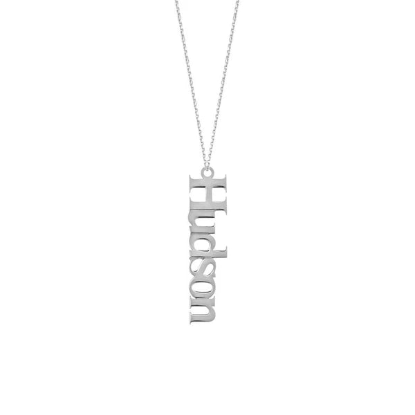 7mm Vertical Typewriter Font Necklace