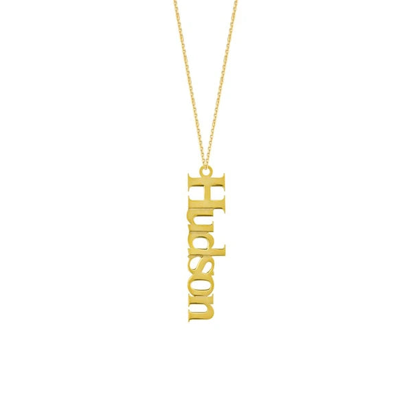 7mm Vertical Typewriter Font Necklace