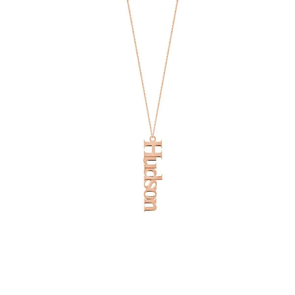 5mm Vertical Typewriter Font Necklace