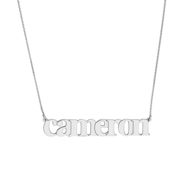 7mm Typewriter Font N/Ameplate Necklace