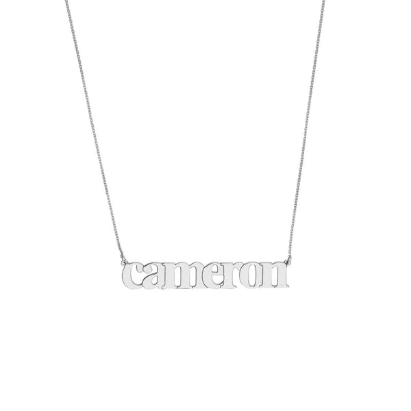 5mm Typewriter Font N/Ameplate Necklace