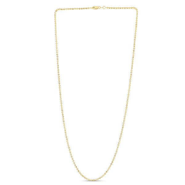 14K 2mm Moon Chain