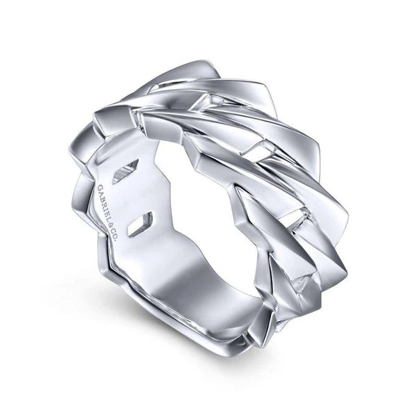 Wide 925 Sterling Silver Chain Link Band