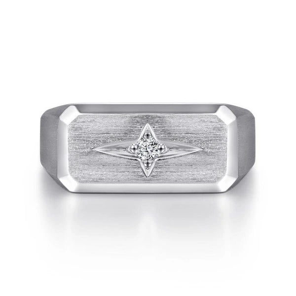 Wide 925 Sterling Silver North Star Ring