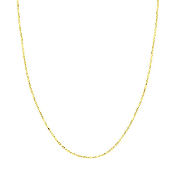 1.2mm D/C Bead and Barrel Chain with Lobster Lock