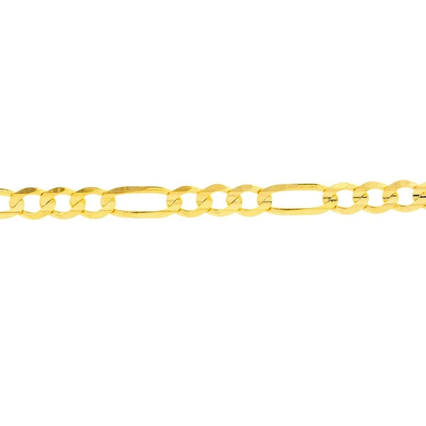 3.9mm Light Concave Figaro Chain with Lobster Lock
