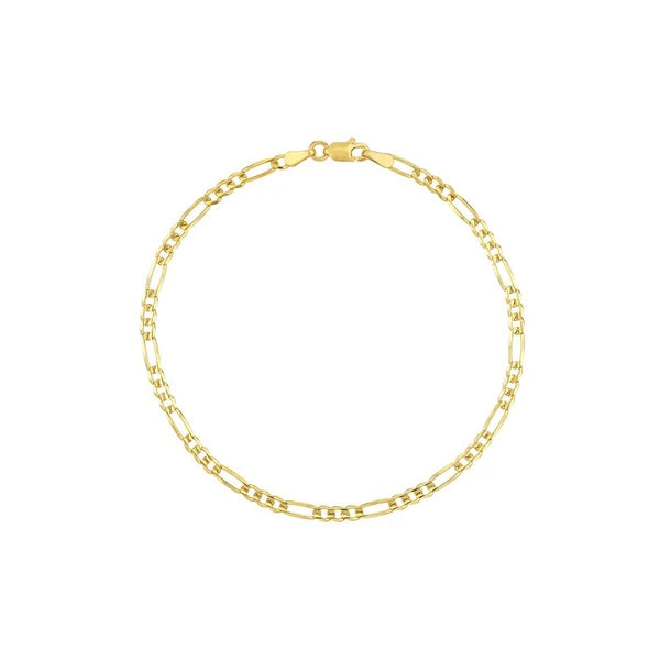 2.85mm Light Concave Figaro Chain with Lobster Lock