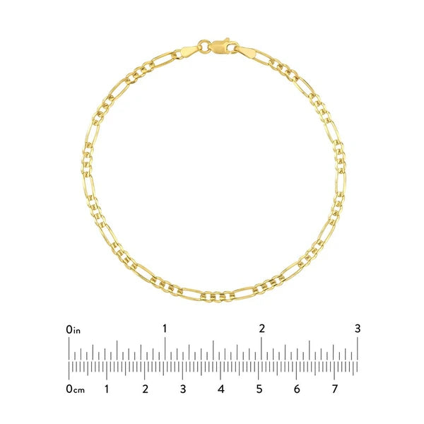 2.85mm Light Concave Figaro Chain with Lobster Lock