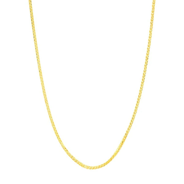 1.25mm D/C Square Wheat Chain with Lobster Lock
