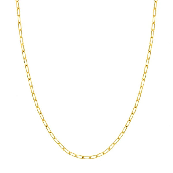 4mm Paper Clip Chain with Lobster Lock