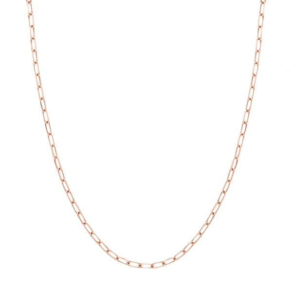 4mm Paper Clip Chain with Lobster Lock