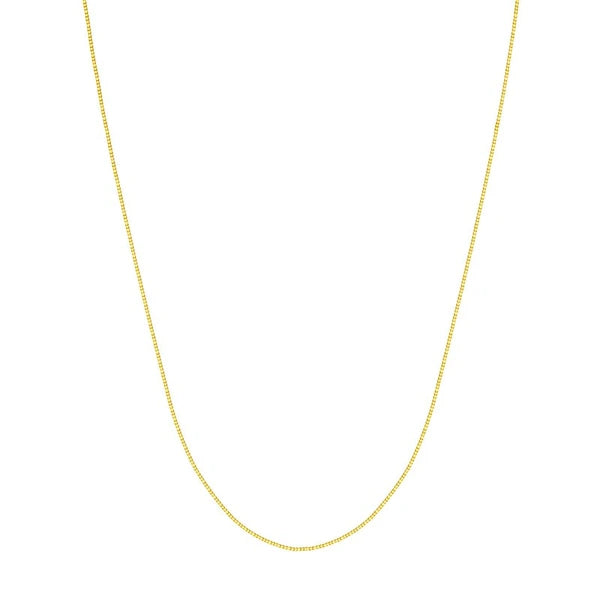 0.55mm Box Chain with Lobster Lock and Quality Tag