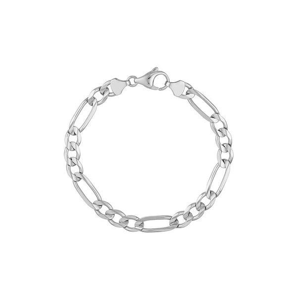 7.2mm Light Concave Figaro Chain Pear Shape Lock EndCap
