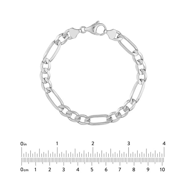 7.2mm Light Concave Figaro Chain Pear Shape Lock EndCap