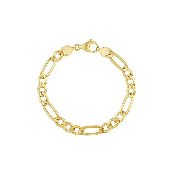 7.2mm Light Concave Figaro Chain Pear Shape Lock EndCap
