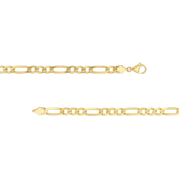 7.2mm Light Concave Figaro Chain Pear Shape Lock EndCap