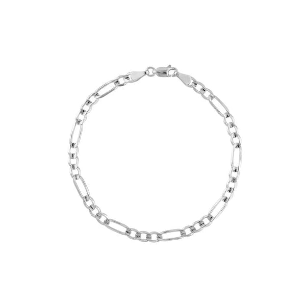 4.7mm Light Concave Figaro Chain Lobster Lock Endcap