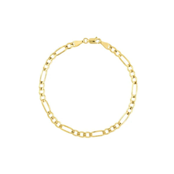 4.7mm Light Concave Figaro Chain Lobster Lock Endcap