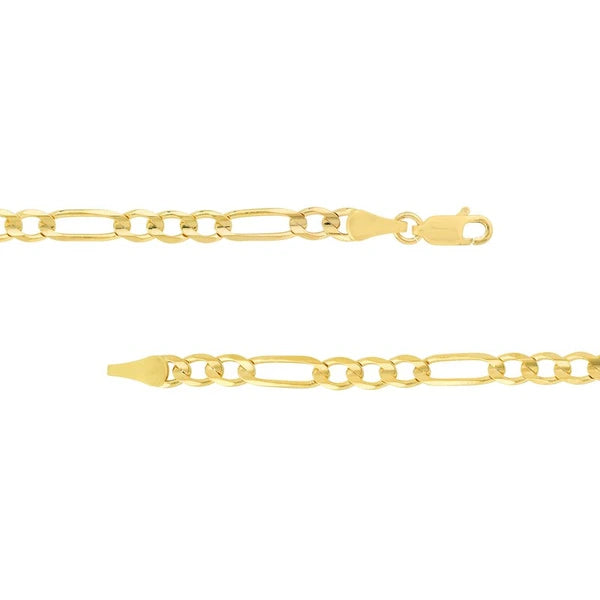 4.7mm Light Concave Figaro Chain Lobster Lock Endcap