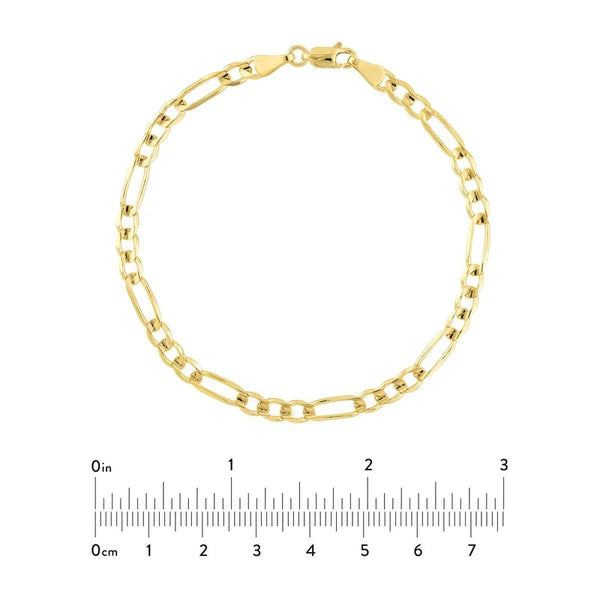 4.7mm Light Concave Figaro Chain Lobster Lock Endcap
