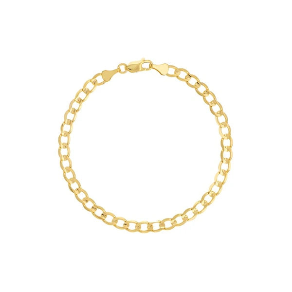 4.9mm Light Concave Curb Chain with Lob. Lock