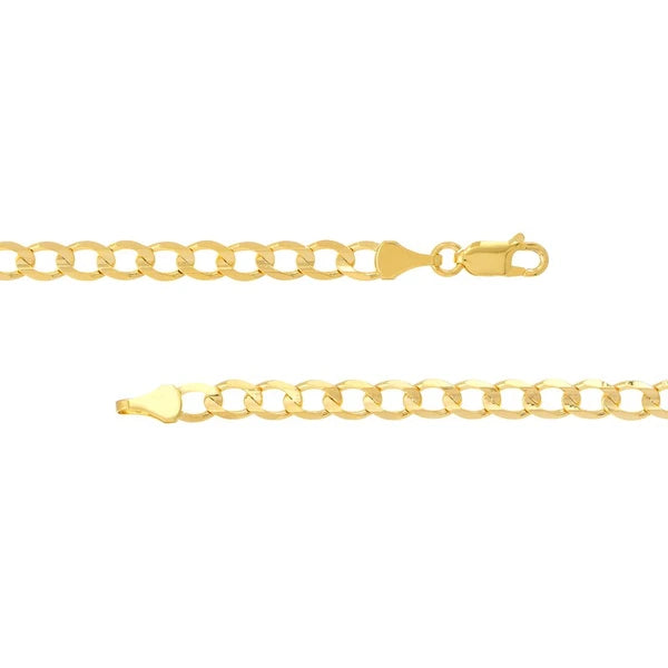 4.9mm Light Concave Curb Chain with Lob. Lock