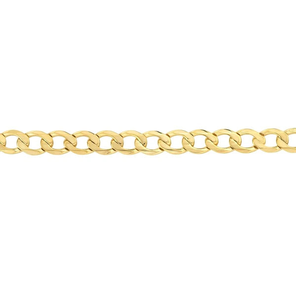 7.2mm Light Open Curb Chain with Lobster Lock