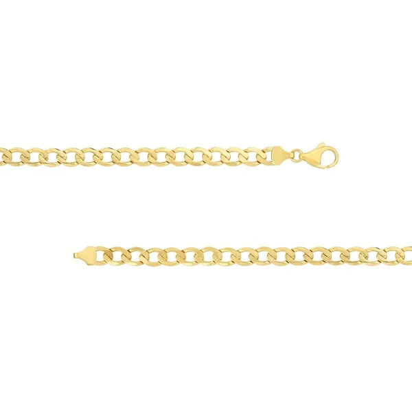 7.2mm Light Open Curb Chain with Lobster Lock