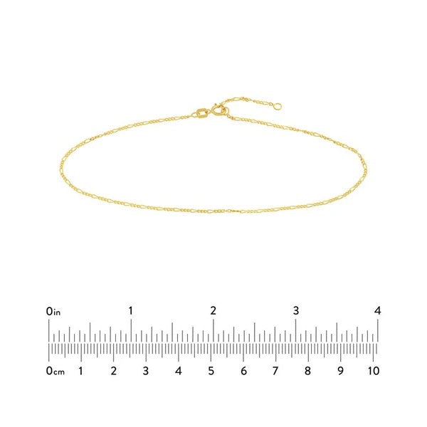 Figaro Chain Adjustable Anklet