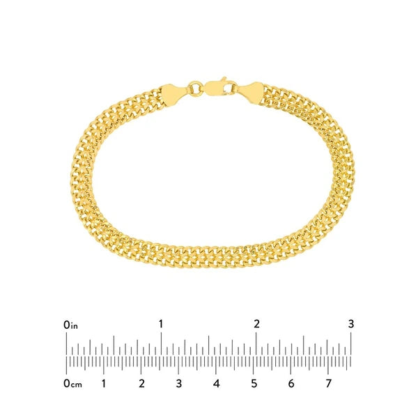 Hollow D/C Curb Bismarck Bracelet