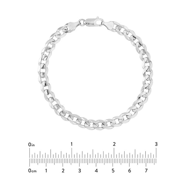 Sterling Silver 7.05 Cuban Curb Chain with Lobster Lock