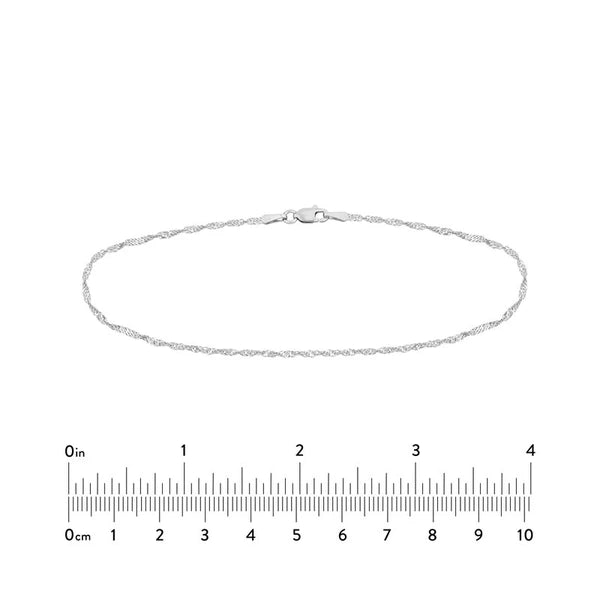 Sterling Silver 1.7mm Singapore Chain