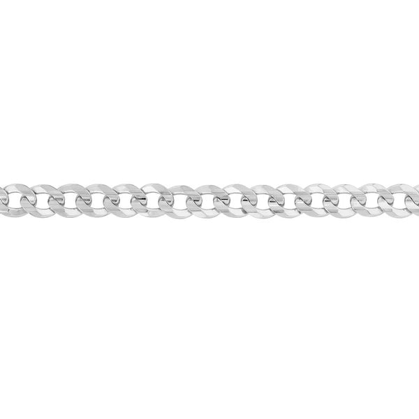 Sterling Silver 8.4mm Concave Open Curb Chain