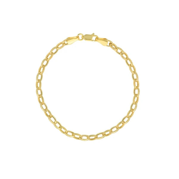 Textured Oval ForzentiN/A Chain Bracelet