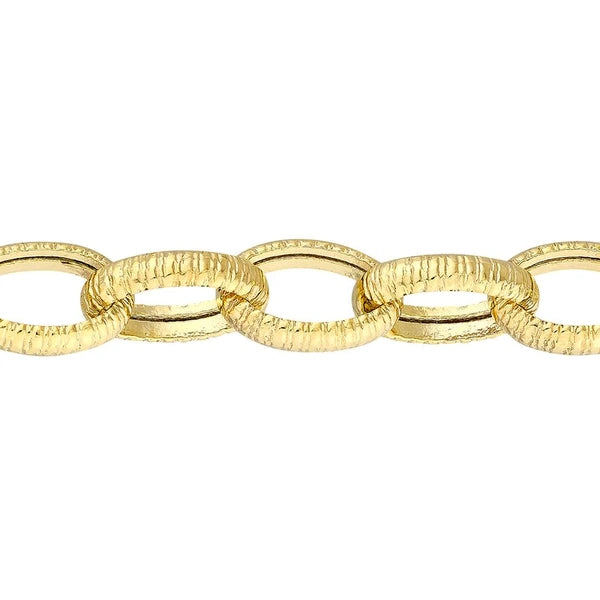 Textured Oval ForzentiN/A Chain Bracelet