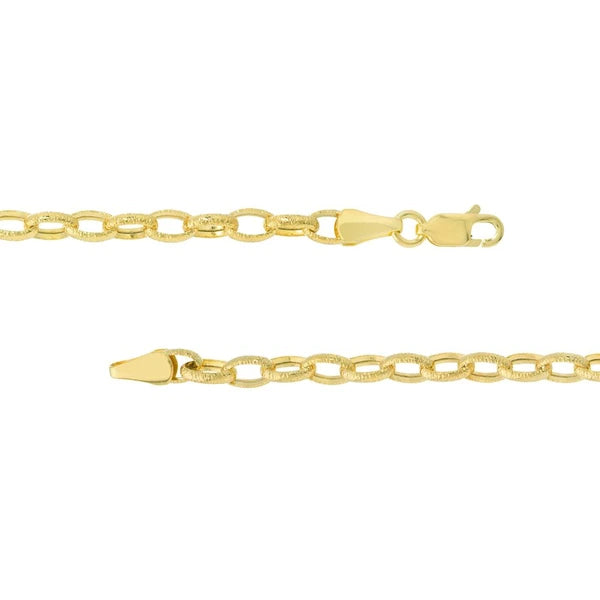 Textured Oval ForzentiN/A Chain Bracelet