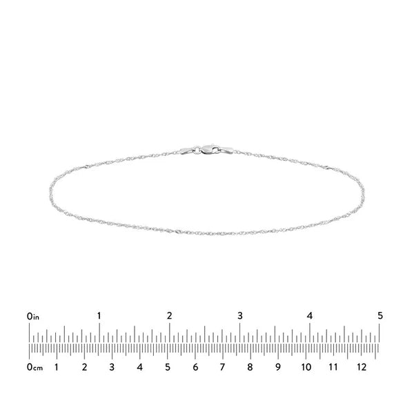 Sterling Silver 1.4mm Singapore Chain