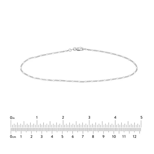 Sterling Silver 1.5mm Figaro Chain with Lobster Lock