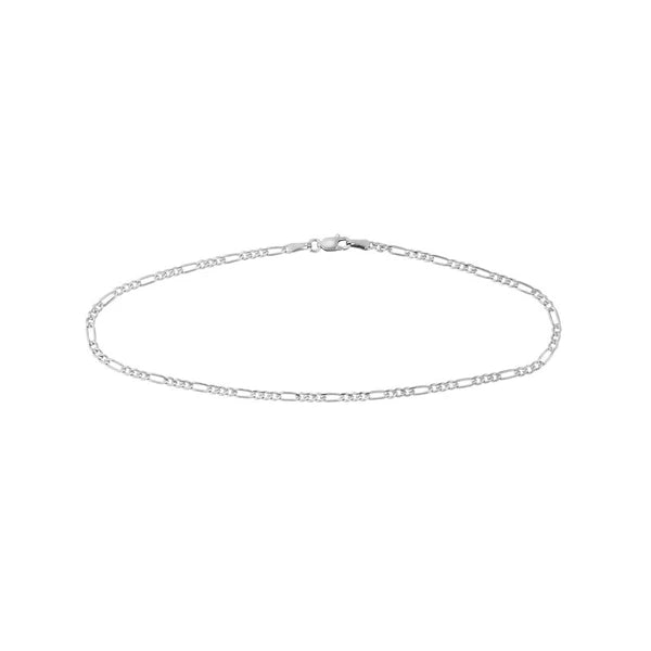 Sterling Silver 2.4mm Concave Figaro Chain with Lobster Lock