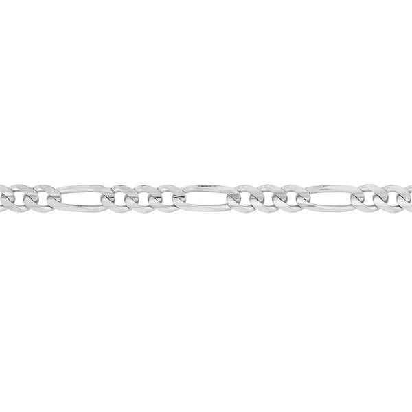 Sterling Silver 6.75mm Concave Figaro Chain with Lobster