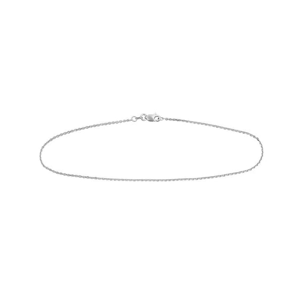 Sterling Silver 1.25mm D/C Cable Chain with Lobster Lock