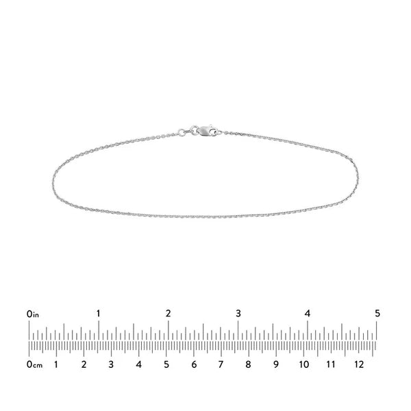 Sterling Silver 1.25mm D/C Cable Chain with Lobster Lock