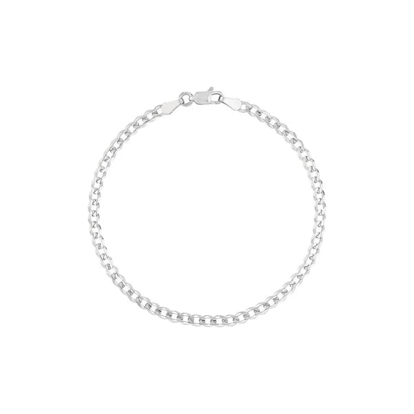Sterling Silver 3.7mm Light Curb Chain with Lobster Lock