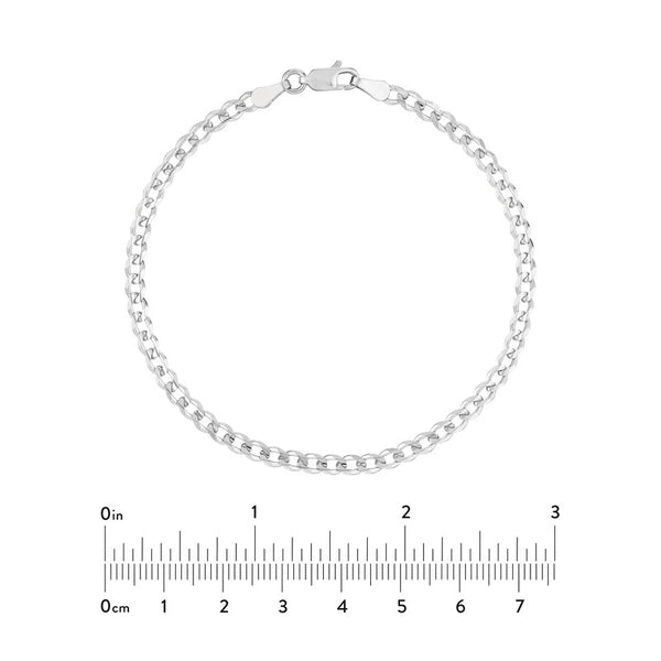 Sterling Silver 3.7mm Light Curb Chain with Lobster Lock