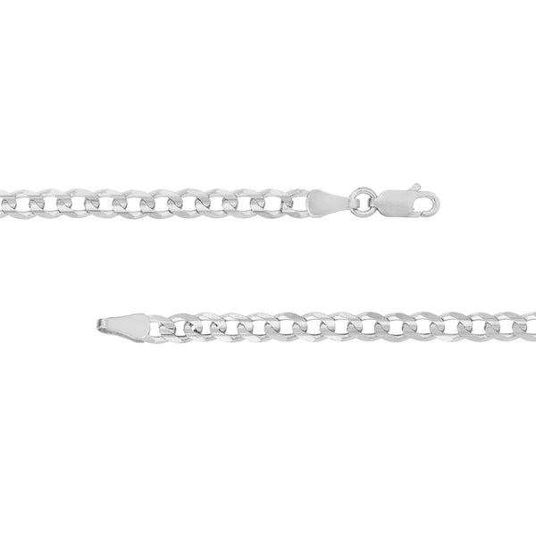 Sterling Silver 4.4mm Light Curb Chain with Lobster Lock